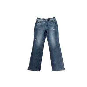 Judy Blue High Waist Slit Hem Straight Fit Jeans Sz 15/32